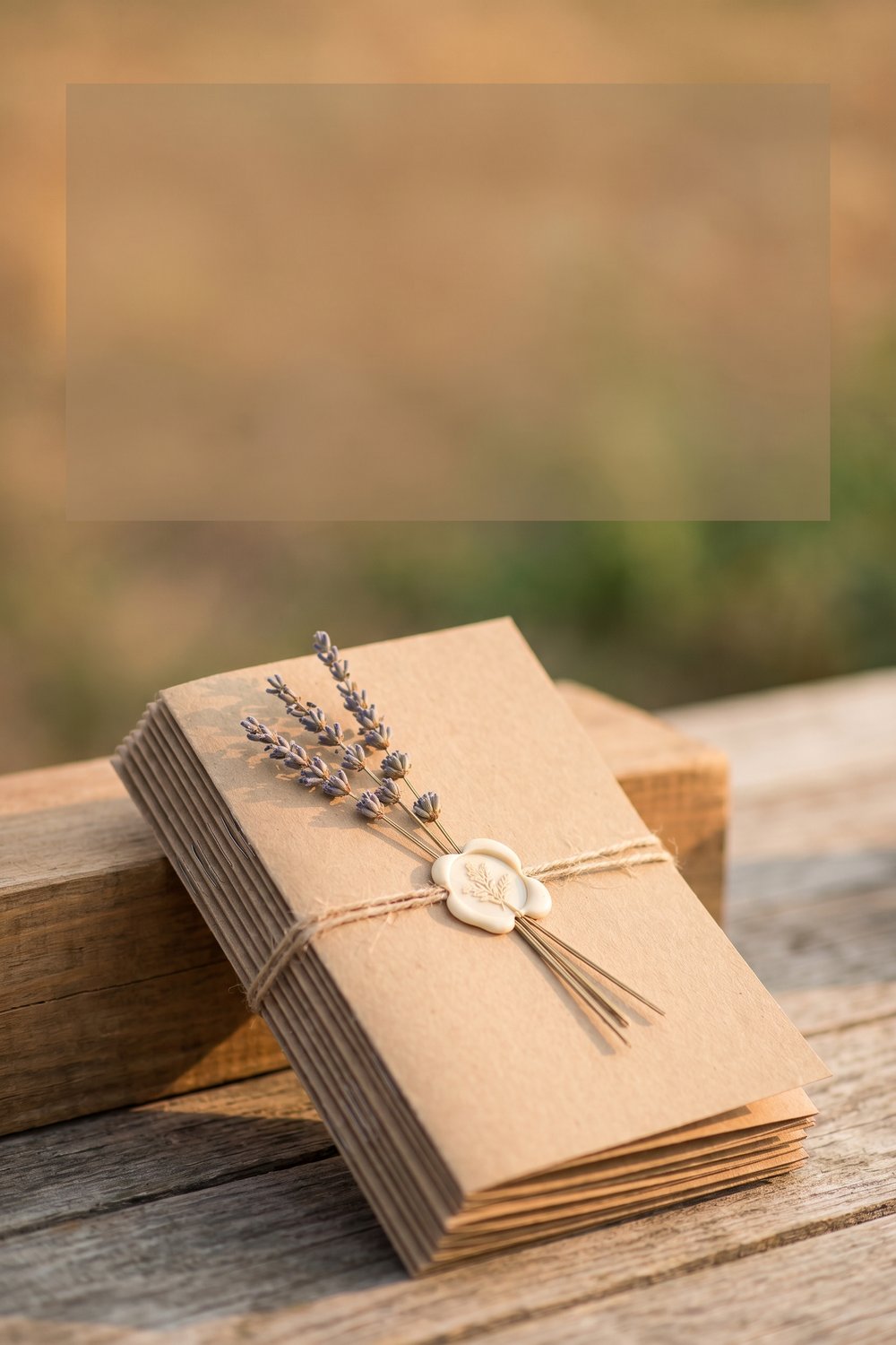 DIY wedding programs with wax seal and silk ribbon